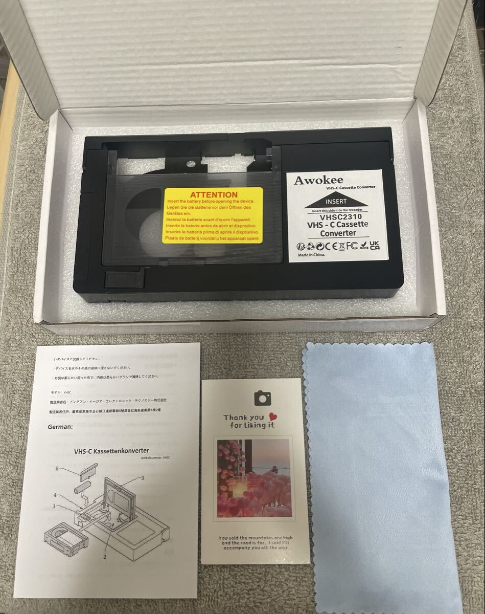 ★新品未使用★VHS-Cビデオカセットテープ変換アダプター テープコンバーター VHS-C→VHS再生拍卖