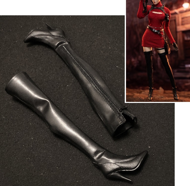 1/6 ニーハイ ブーツ 女性 TBleague 対応 靴 SWTOYS (検 DAMTOYS バイオハザード エイダ レオン クレア VERYCOOL phicen ホットトイズ拍卖