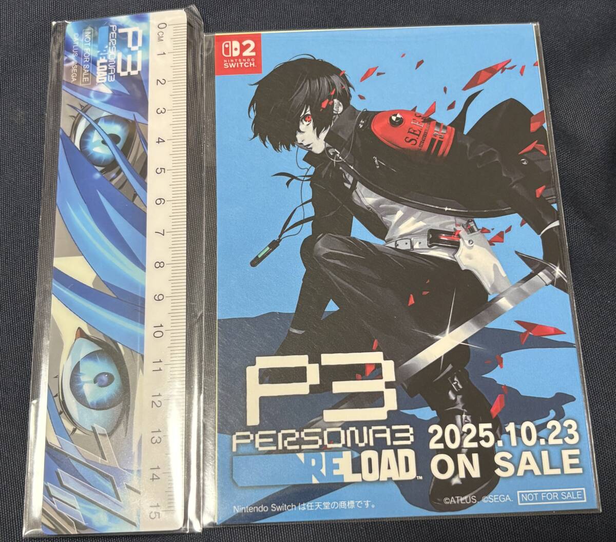 TGS2025 東京ゲームショウ2025 ペルソナ3 ペルソナ5 試遊ノベルティ 定規 シール セット 会場限定拍卖