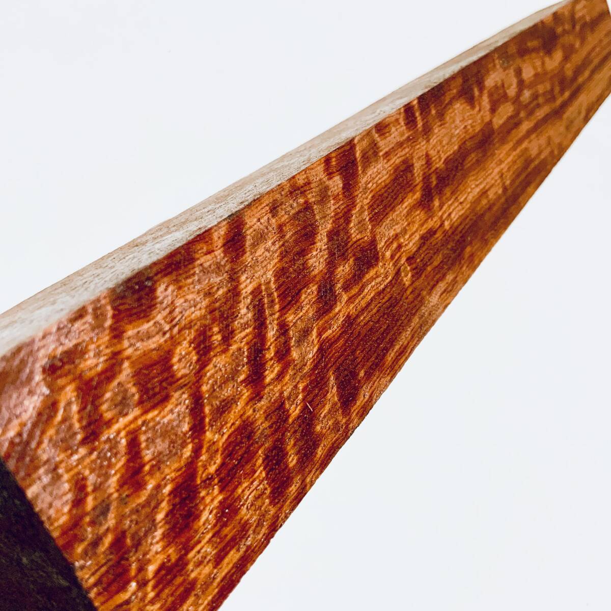 ●本花梨 極上 縮杢 虎杢 351mm 希少保護輸入材 ● ハンドル カスタムナイフ ペンブランク 万年筆 杢 組木 寄木 杢 Figur拍卖