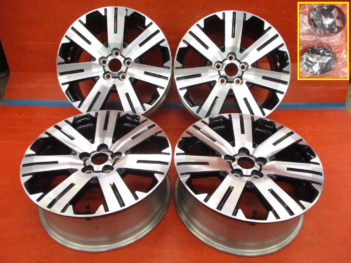 【O2】三菱 デリカ D5 後期 純正 18インチ 7.0J +38 5H 114.3 新車外し ブラポリ 中古ホイール4本セット ミツビシ MITSUBISHI DELICA D:5拍卖