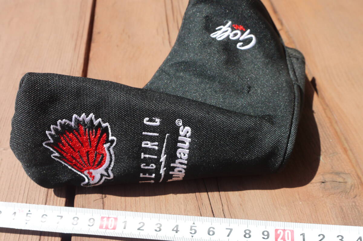 超美品!!クラブハウス×エレクトリックゴルフ Clubhaus×ELECTRIC GOLF パターカバー PT ブラック/黒拍卖