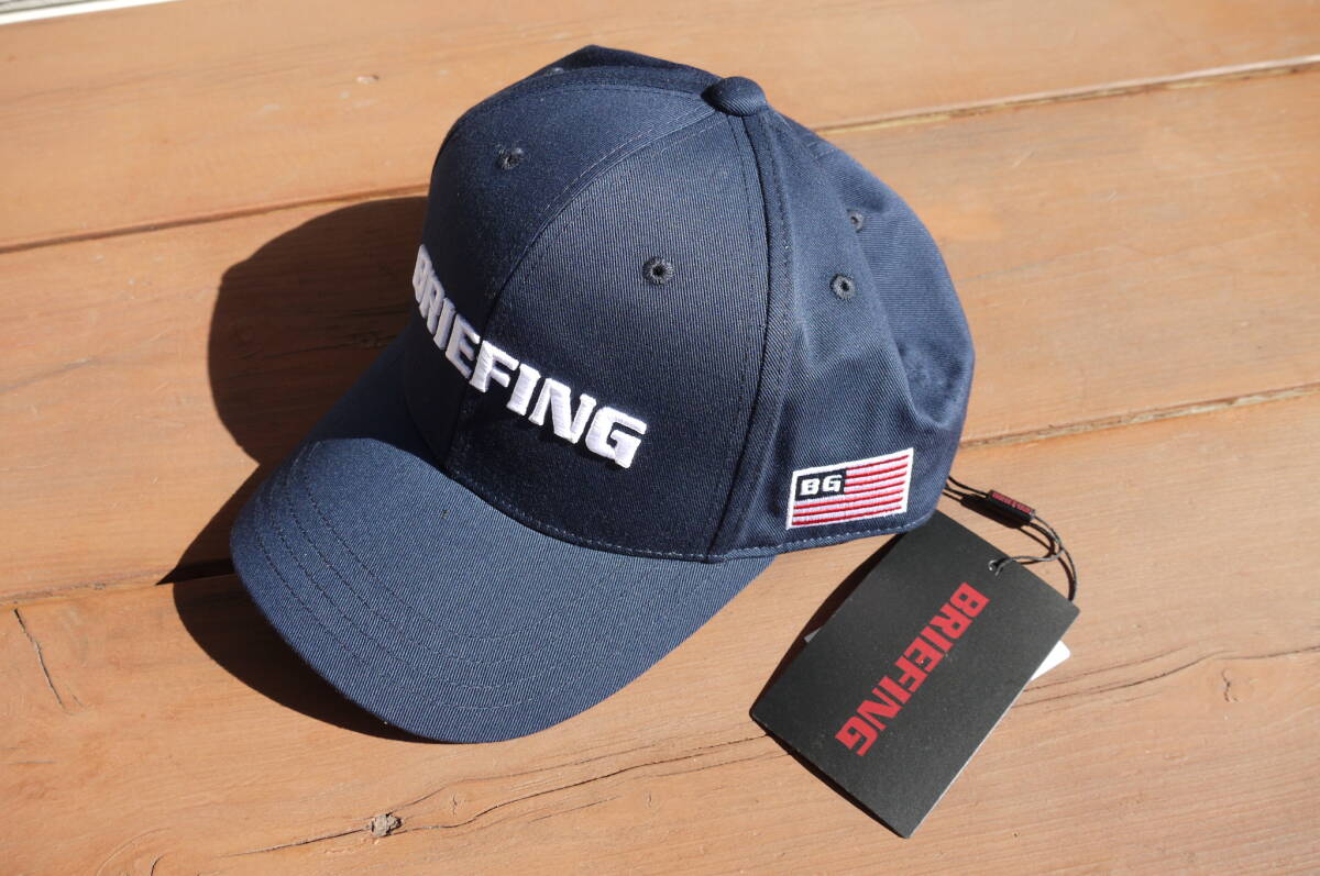 新品!!BRIEFING ブリーフィング GOLF ゴルフ BEAMSビームス キャップ 帽子 ネイビー 紺色 フリーサイズ タグ付き♪拍卖