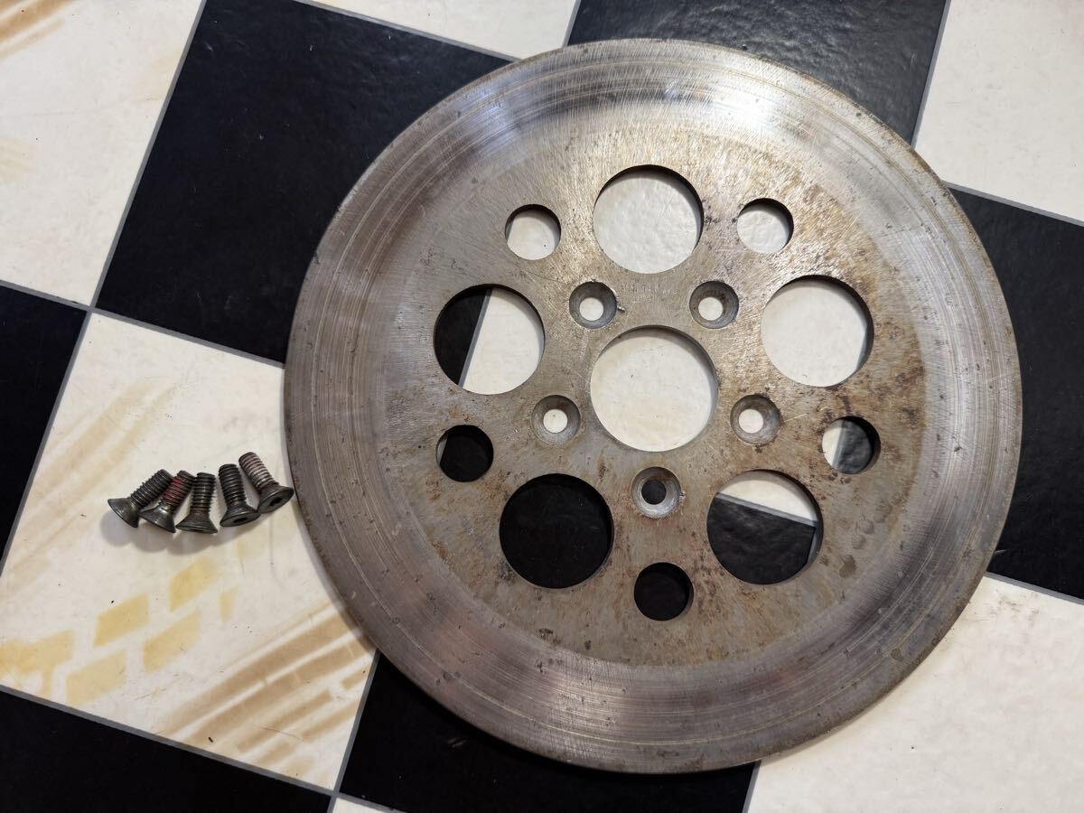 ハーレー 9キャスト ナインキャスト プレーン ブレーキ ディスク 純正品 リア ホイール パン ナックル ショベル エボ ヴィンテージ AMF拍卖