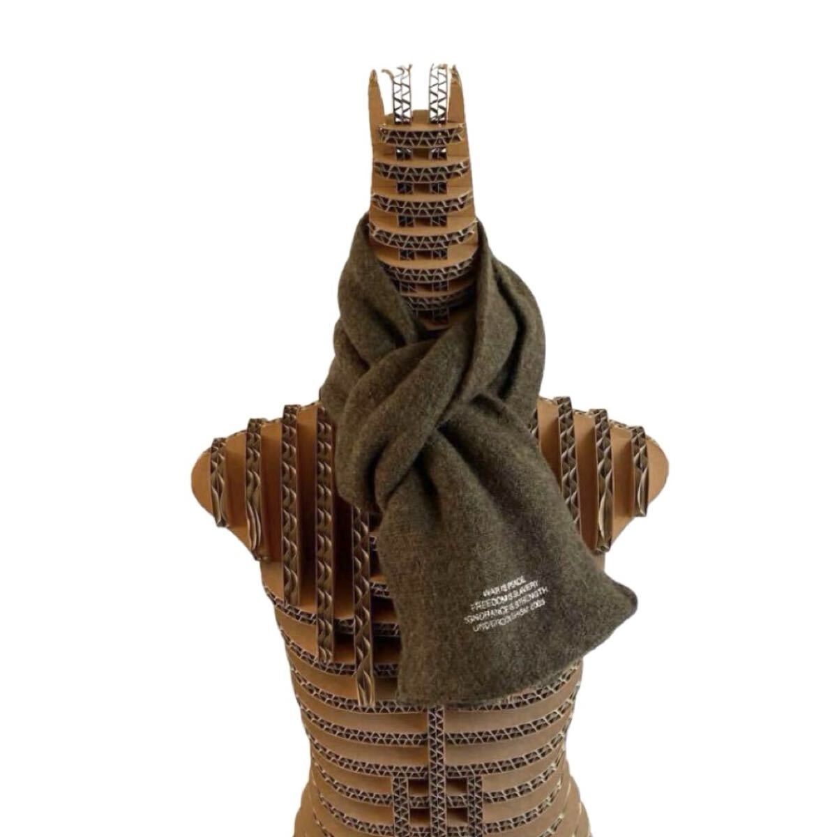 【希少 アンダーカバー UNDERCOVERISM 2003AW paper doll期 war is peace マフラー ストール カーキ JUN TAKAHASHI JONIO】拍卖