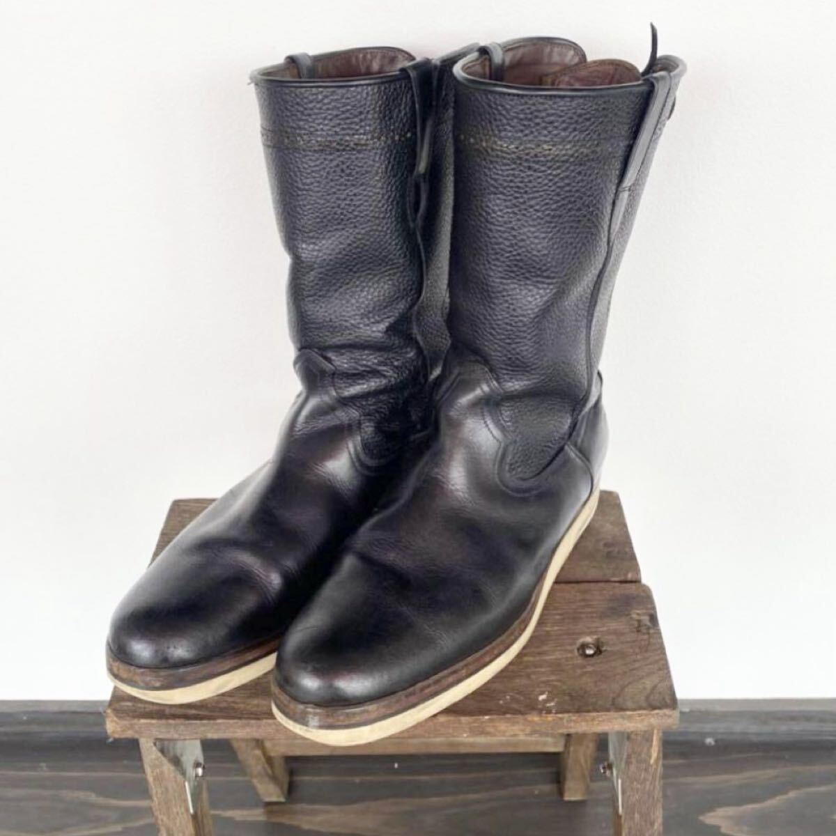 【フットザコーチャー foot the coacher 編み上げ レースアップ エンジニアブーツ 7 1/2 25.5cm 革靴 ロングブーツ ウエスタンブーツ】拍卖