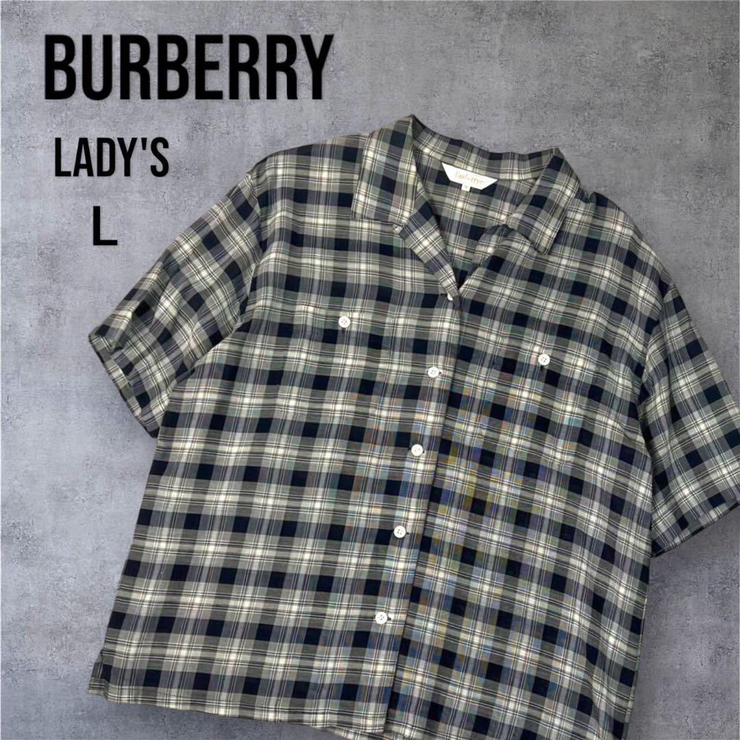 BURBERRY バーバリー 薄手 半袖シャツ チェック柄 レディース拍卖
