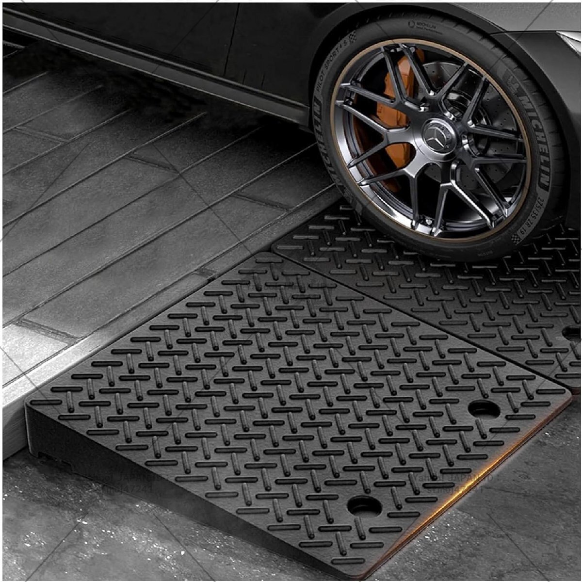 段差プレート 転倒防止 段差スロープ 耐圧 カースロープ 駐車場 段差用スロープ ポータブル ベビーカー 防水滑り止め 屋外 50*32*11cm拍卖