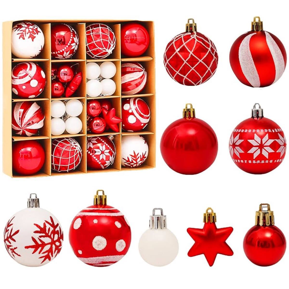 クリスマスボールオーナメント クリスマスツリーオーナメント用 防水 キラキラ光るクリスマスオーナメント アクセサリー クリスマス拍卖