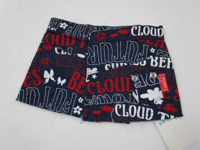 WAGS 4号 ウエスト回り38㎝ プリントデニム スカート タグ付新品 定価4200円②拍卖