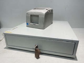 キャッシュドロアー SMD146M白 & スター精密TSP650Ⅱプリンター リユース★ まだまだ使えます ◆20250910№612拍卖