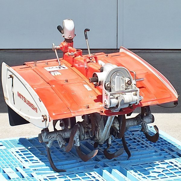 【群馬】ミツビシ 管理機/耕運機 ロータリー RC800 Vセンター 作業幅 60cm 耕うん 耕耘 耕運 中古 ロータリ パーツ アタッチメント 三菱拍卖