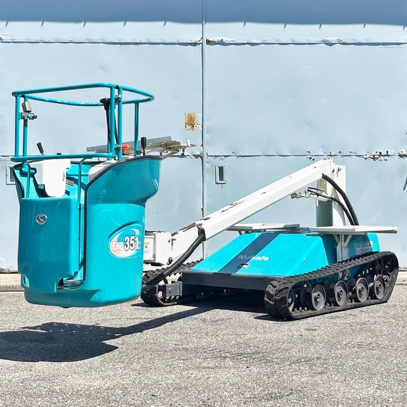 【富山】クボタ 農用高所作業機 FHD-351C kubota 揚高約3.5M セル付き クローラー 高所作業車 リフト運搬車 ガソリン 倉庫内保管 北陸 中古拍卖