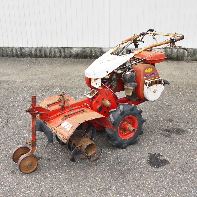 【新潟】マメトラ 管理機/耕うん機 SRV4D 最大7馬力 作業幅約60cm 耕耘機 耕運機 畦立て うね 畝 土揚げ 土寄せ ネギ ねぎ 中古 倉庫保管拍卖