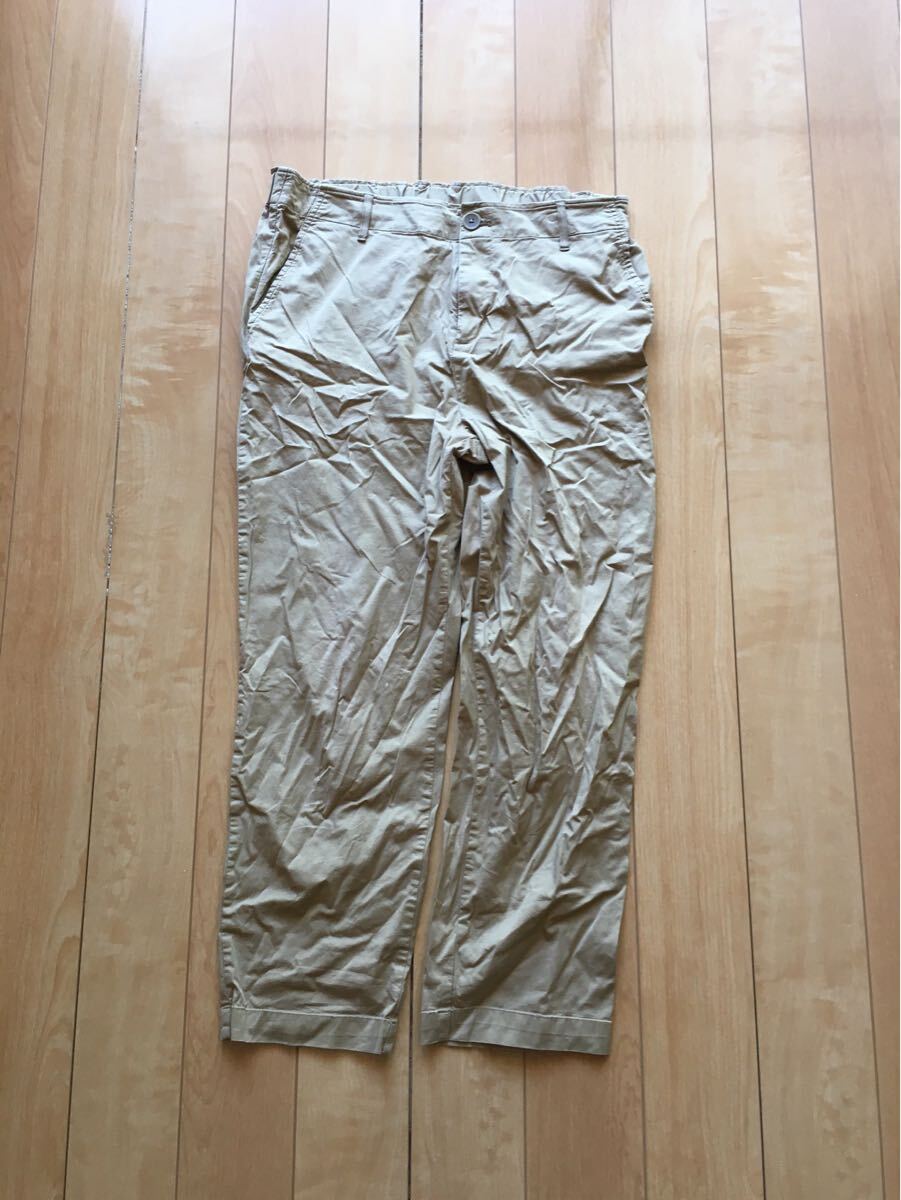 無印良品 ストレッチ高密度織りイージークロップドパンツ 246-1-42 レディース L ベージュ拍卖
