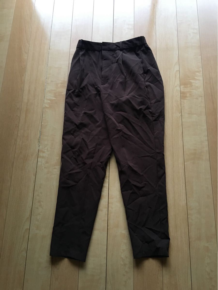 ジーユー ストレッチテーパードパンツ 250-1-25 レディース M ブラウン拍卖