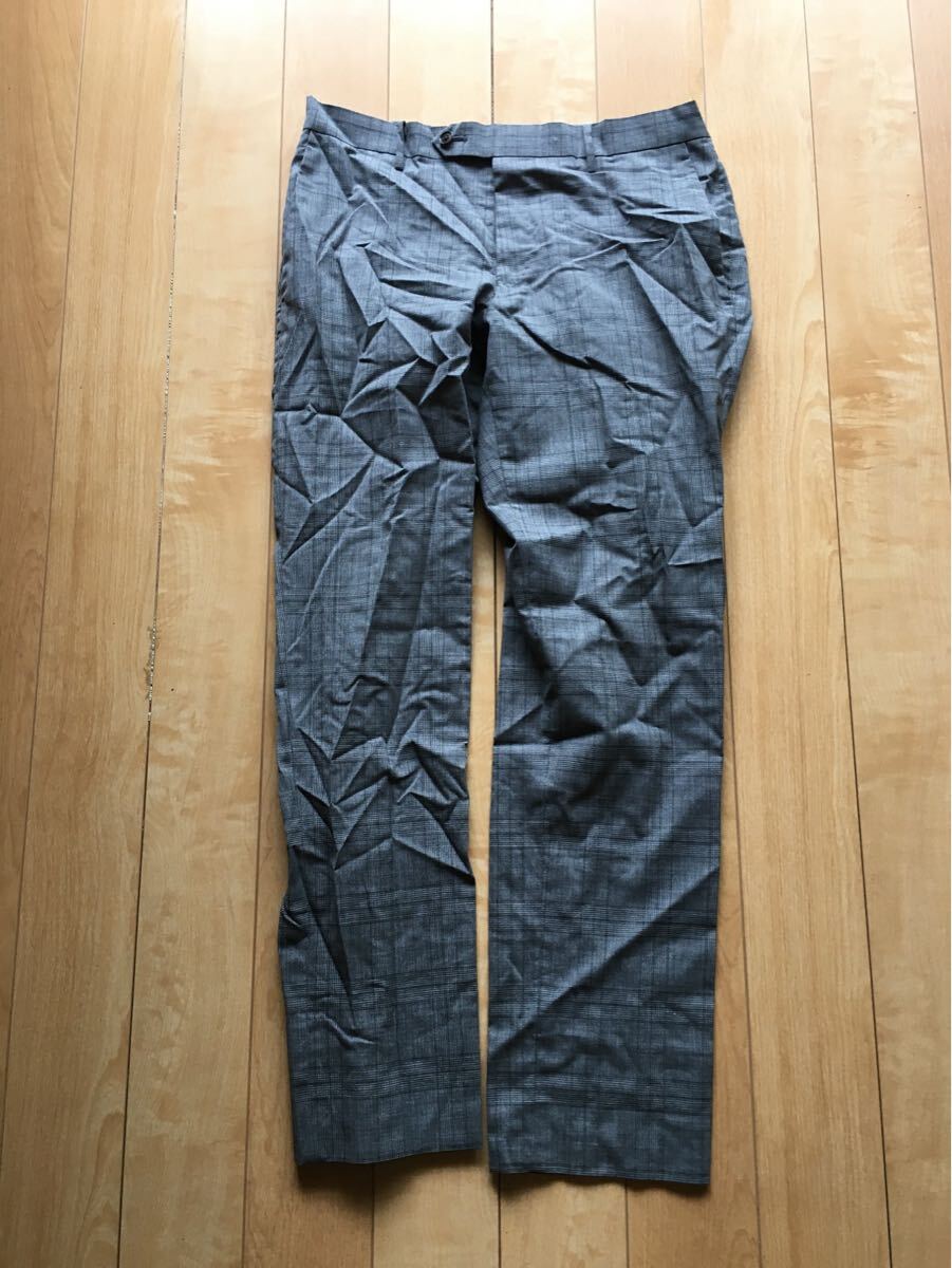 オリヒカ スラックスパンツ 252-1-14 メンズ 79cm チェック グレー拍卖