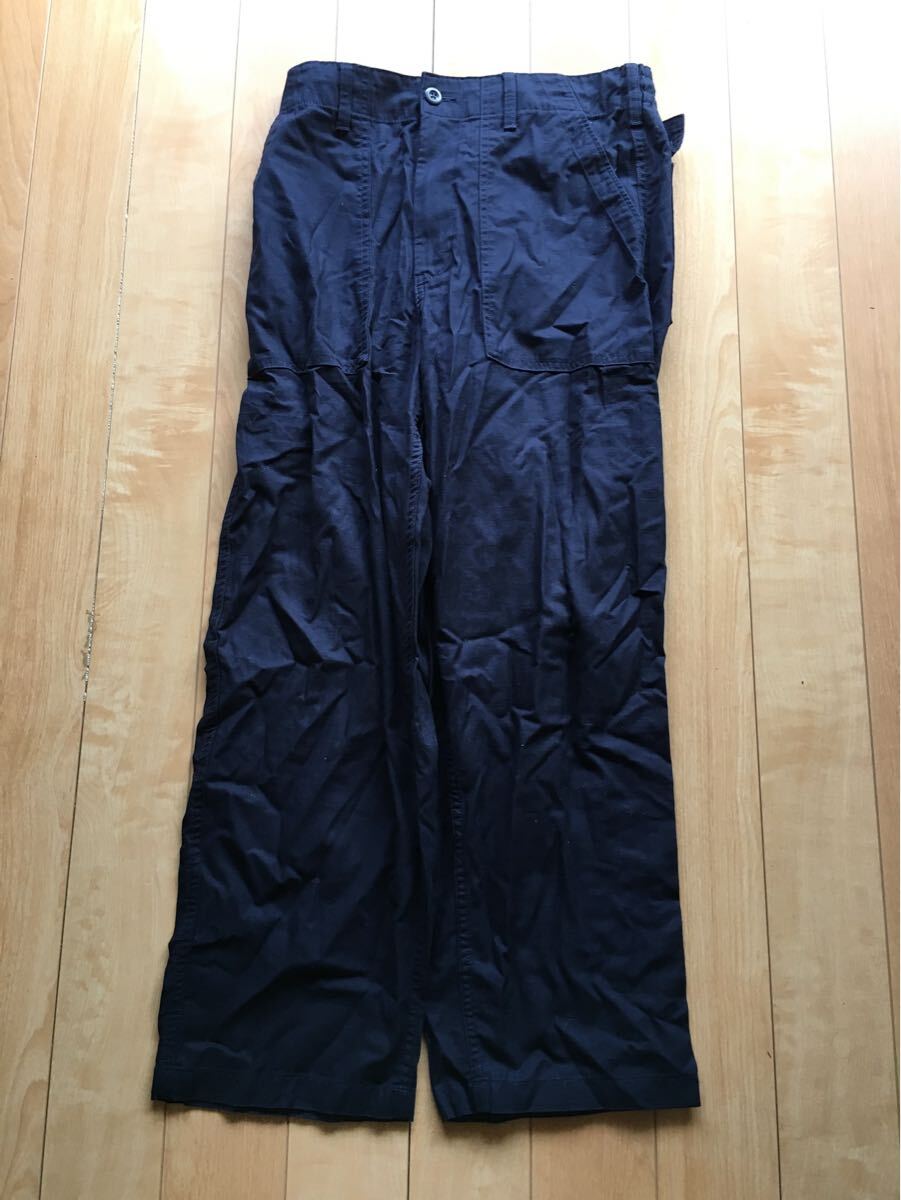 ジーユー ワイドベイカーパンツ 253-1-15 メンズ S ネイビー拍卖