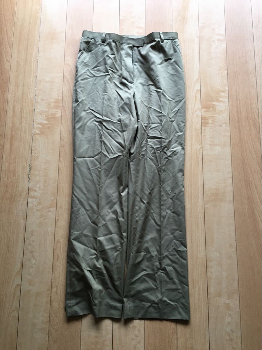 自由区 タックパンツスラックス 253-1-26 カーキ 42 レディース拍卖