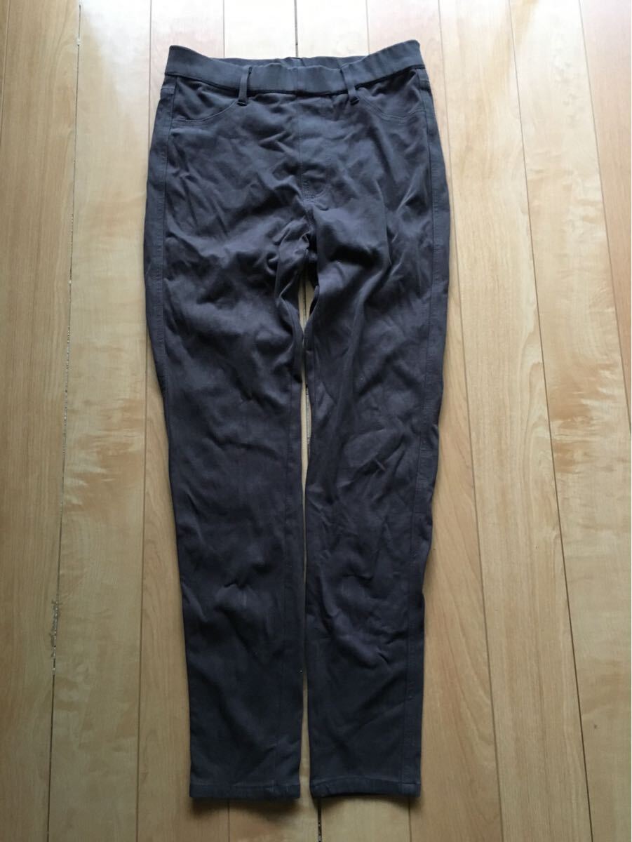 無印良品 ストレッチ裏起毛レギンスパンツ 254-1-72 レディース L ブラウン拍卖