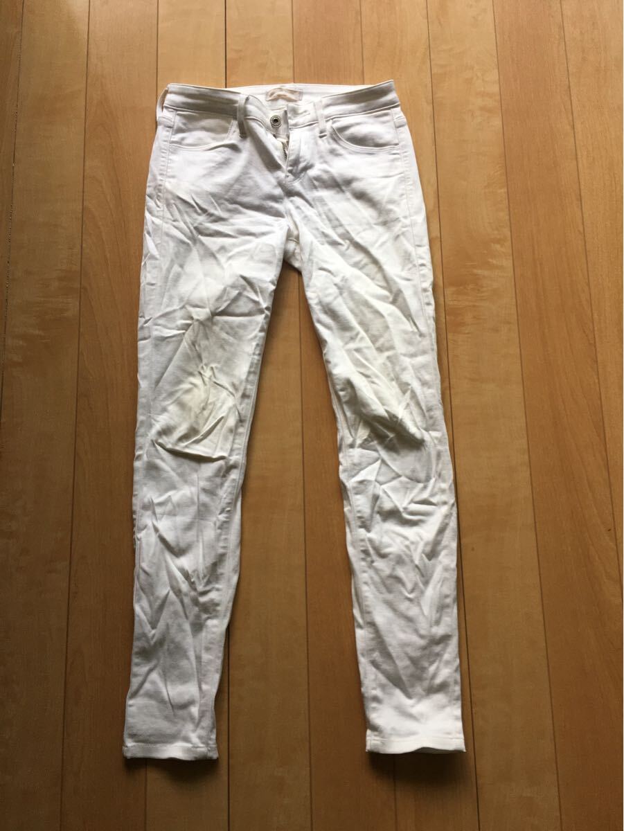 ユニクロ ウルトラストレッチジーンズ 256-1-2 レディース 24 ホワイト拍卖