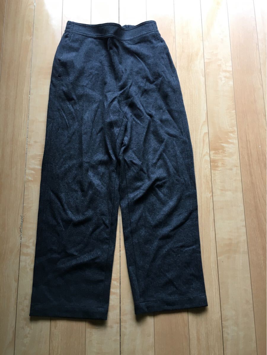 ユニクロ ブラッシュドジャージーストレートパンツ 256-1-38 レディース M ダークグレー拍卖
