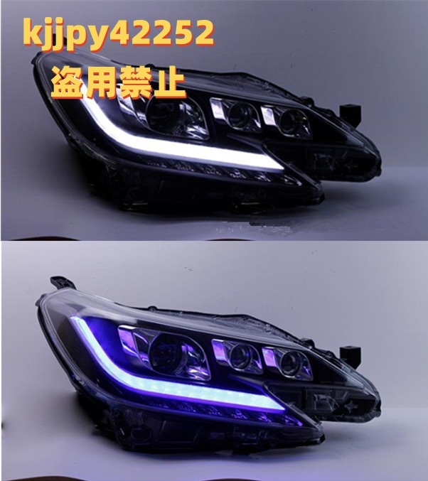右ハンドル用 トヨタ マークX 2012-2019年 GRX133 135 中期後期 フロントガーニッシュ 外装カスタム LEDヘッドランプ ヘッドライト拍卖