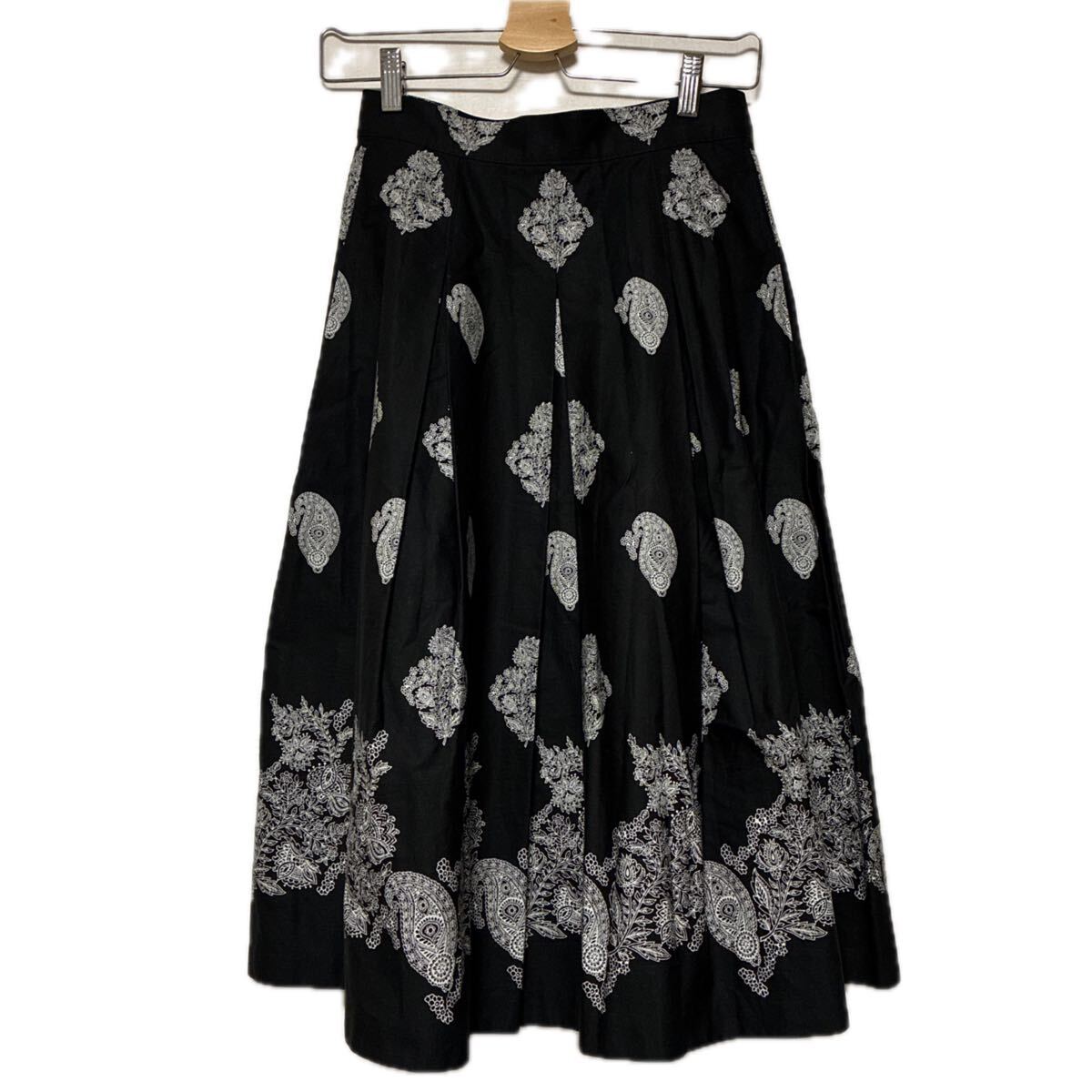 23区 ミモレ丈 ひざ丈 スカート 黒拍卖