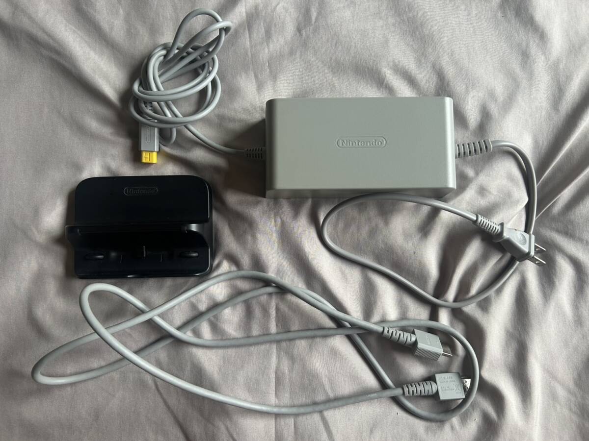 25 任天堂 WiiU アダプタ WUP-002 充電スタンド WUP-014 ケーブル WUP-008 3set ジャンク拍卖