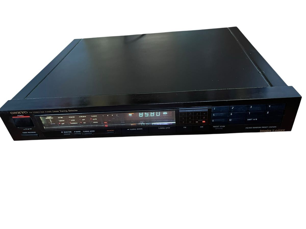 通電確認 ONKYO integra T-445XX シンセサイザー FM チューナー 取説付き拍卖