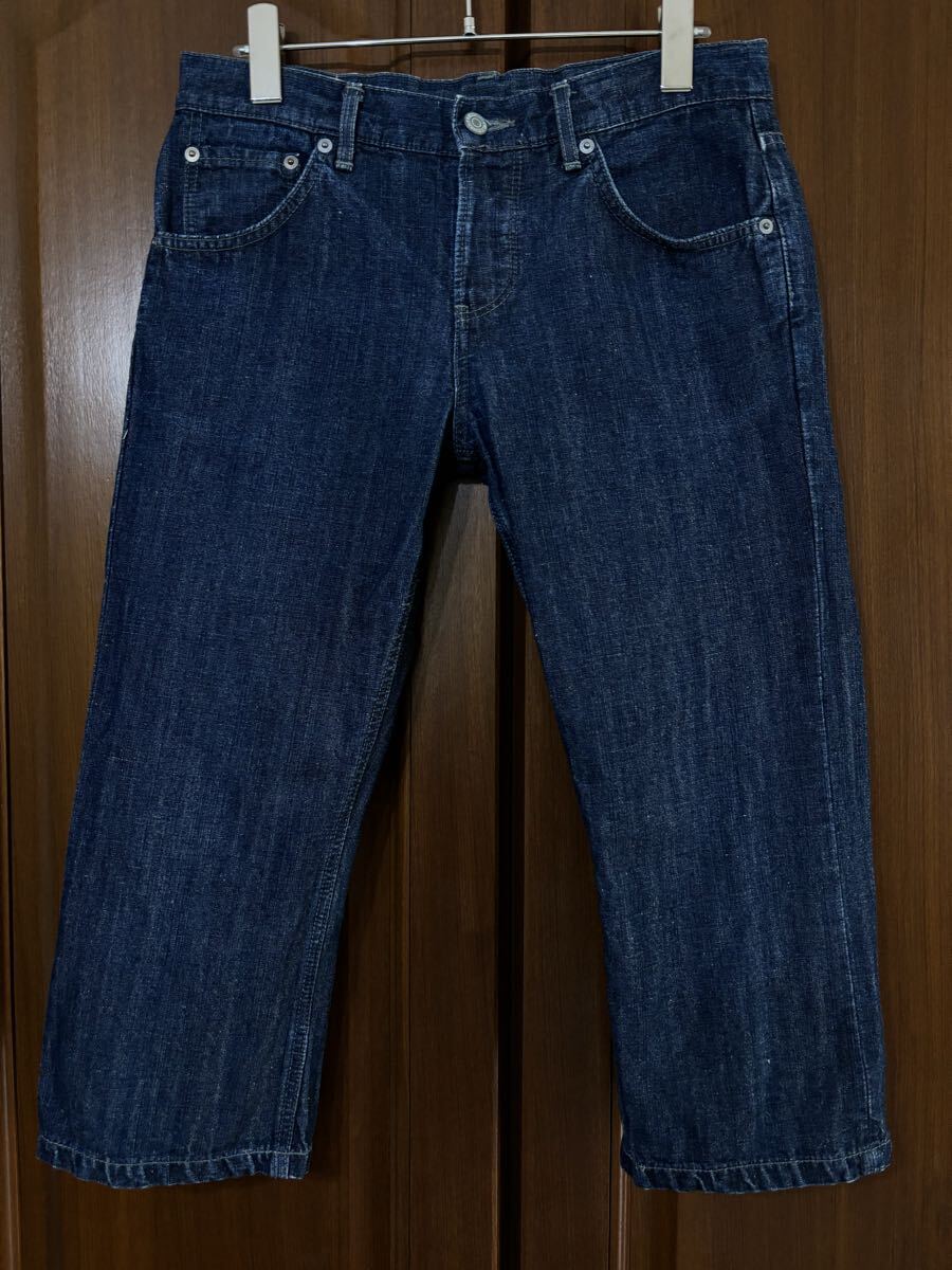 MARGARET HOWELL マーガレットハウエル EDWIN エドウィン クロップドパンツ コットンリネン サイズ29 日本製拍卖