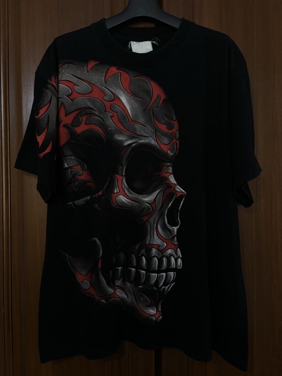 スカル 髑髏 Tシャツ シングルステッチ XL相当拍卖