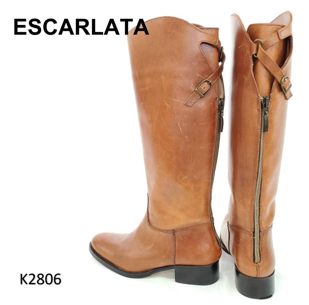エスカラータ ジョッキーブーツ バックジップ ストラップ EU36 サルトル拍卖