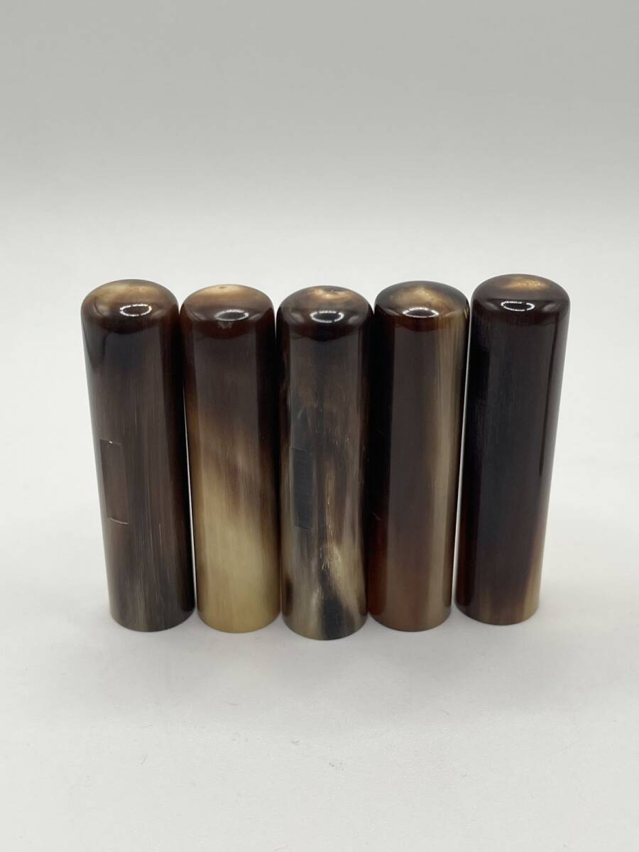 オランダ水牛 5丸 5本 4.5丸 1本 計6 高級品 印立 判子 印章 彫刻 未彫刻 未使用 印鑑 篆刻道具 ハンコ 文房具 篆刻 材料 印材 (014581)拍卖