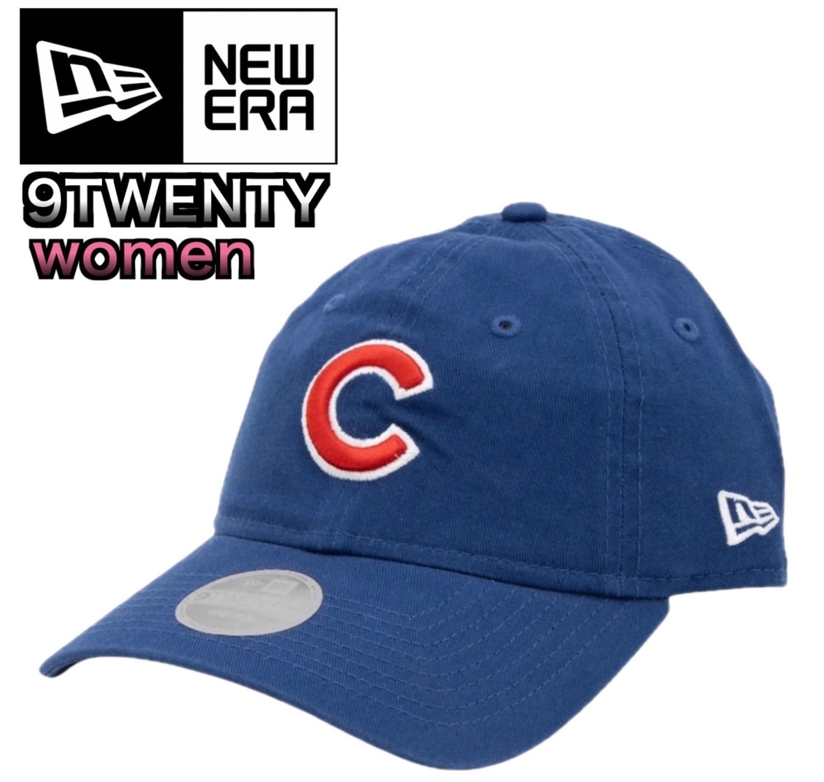 ニューエラ キャップ 帽子 カブス ロイヤル Cロゴ 920 柔らか レディースサイズ 女性 刺繍ロゴ 調整可 NEWERA 9TWENTY WOMEN 新品拍卖