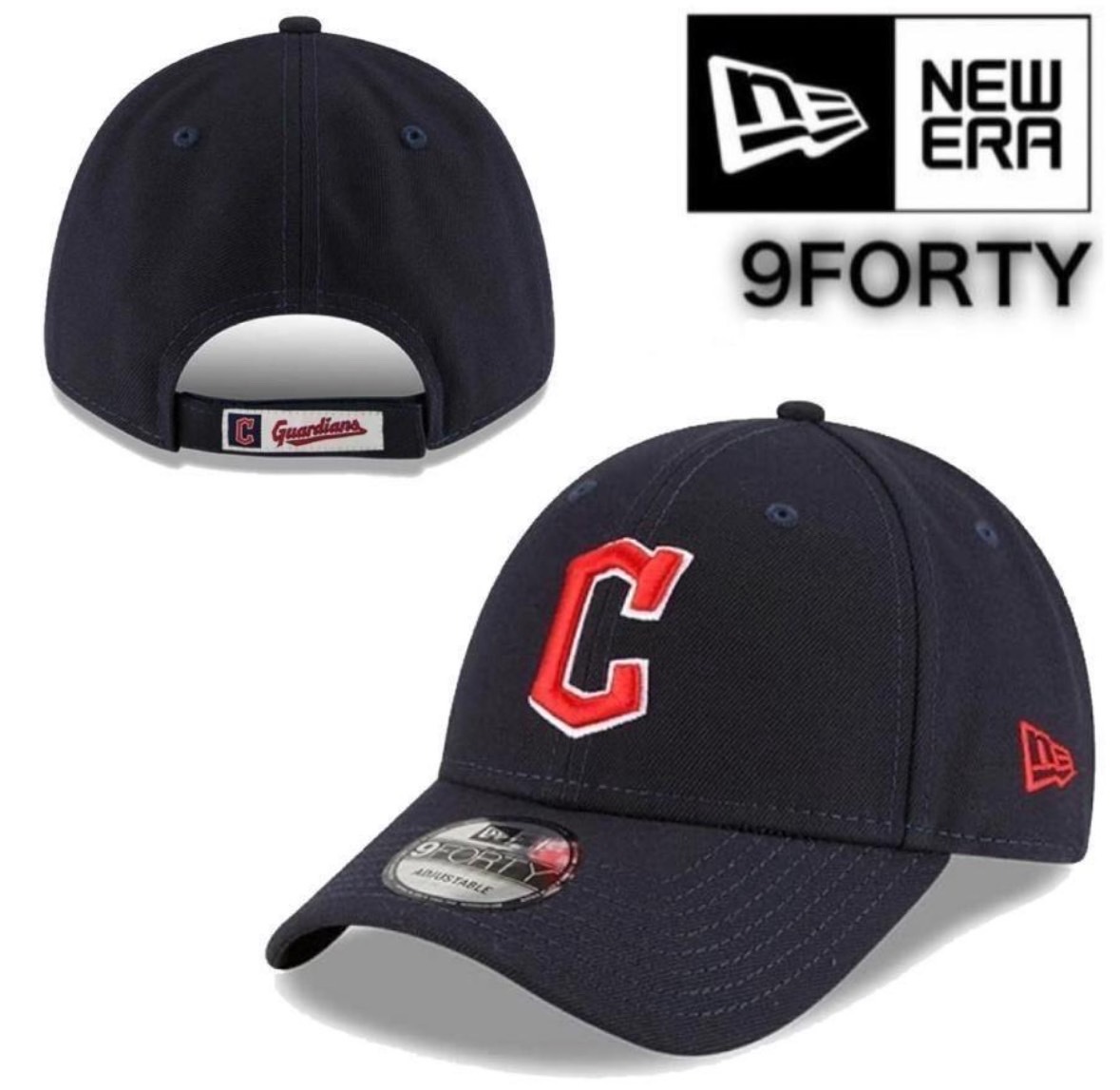 ニューエラ キャップ 帽子 ナインフォーティ ガーディアンズ ネイビー ベースボールキャップ MLB ベルクロ 男女兼用 NEWERA 9FORTY 新品拍卖