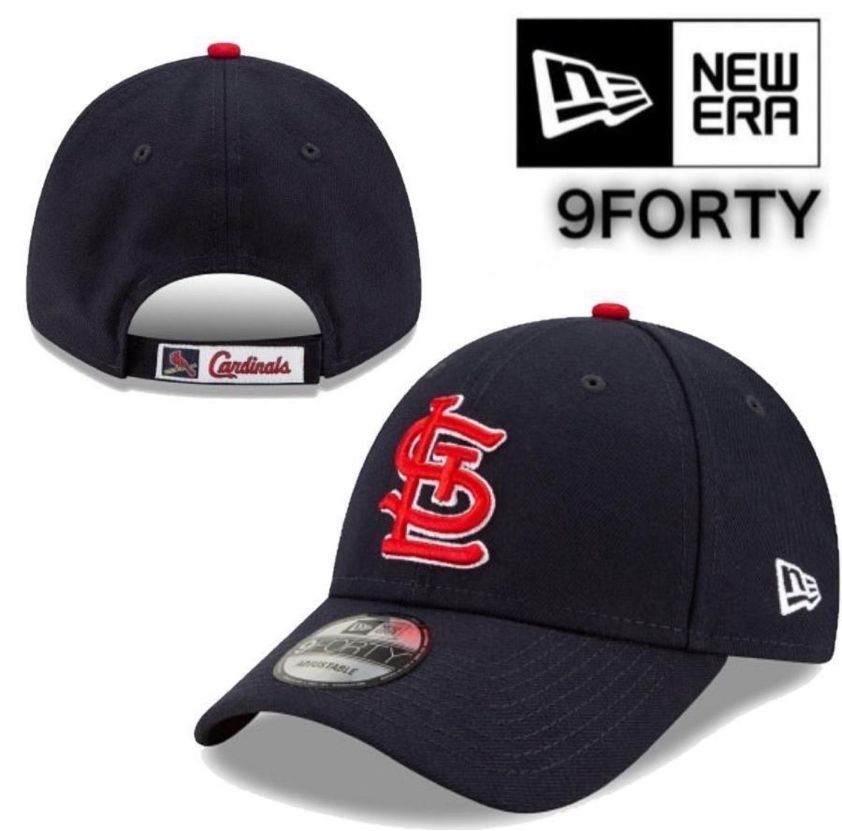 ニューエラ キャップ 帽子 ナインフォーティ カーディナルス ネイビー ベースボールキャップ MLB ベルクロ 男女兼用 NEWERA 9FORTY 新品拍卖