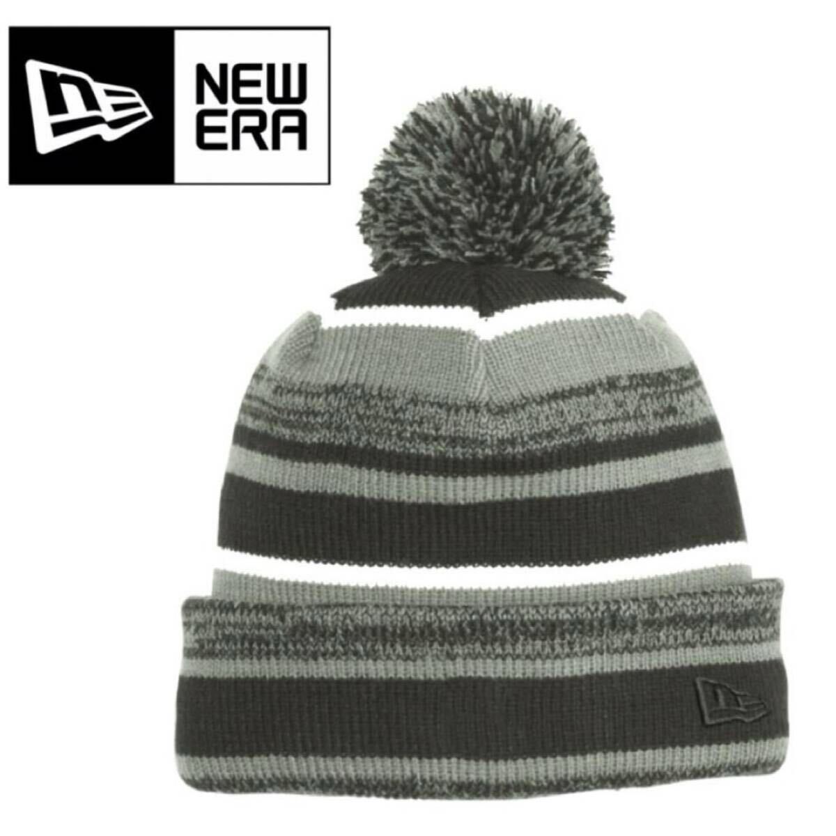 ニューエラ ニット帽 ビーニー NE902 ブラック/グラファイト サイドロゴ 帽子 裏起毛 メンズ レディース 男女 NEWERA SIDELINE BEANIE 新品拍卖