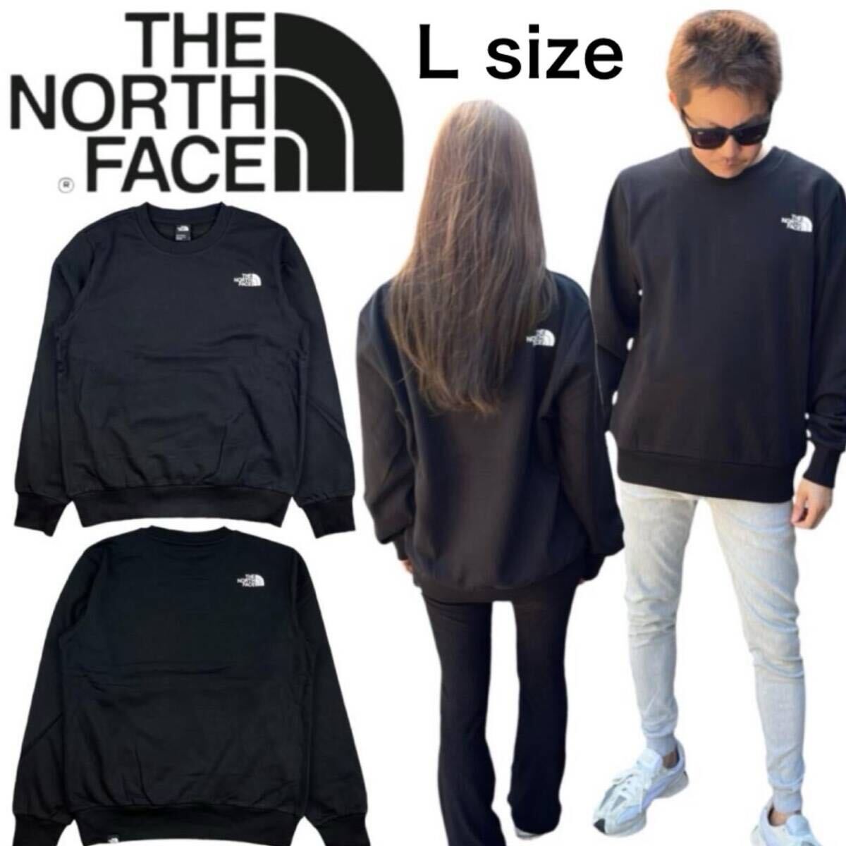 ザ ノースフェイス トレーナー NF0A89FB ブラック Lサイズ メンズ レディース 裏起毛 スウェット THE NORTH FACE M SIMPLEDOME CREW 新品拍卖