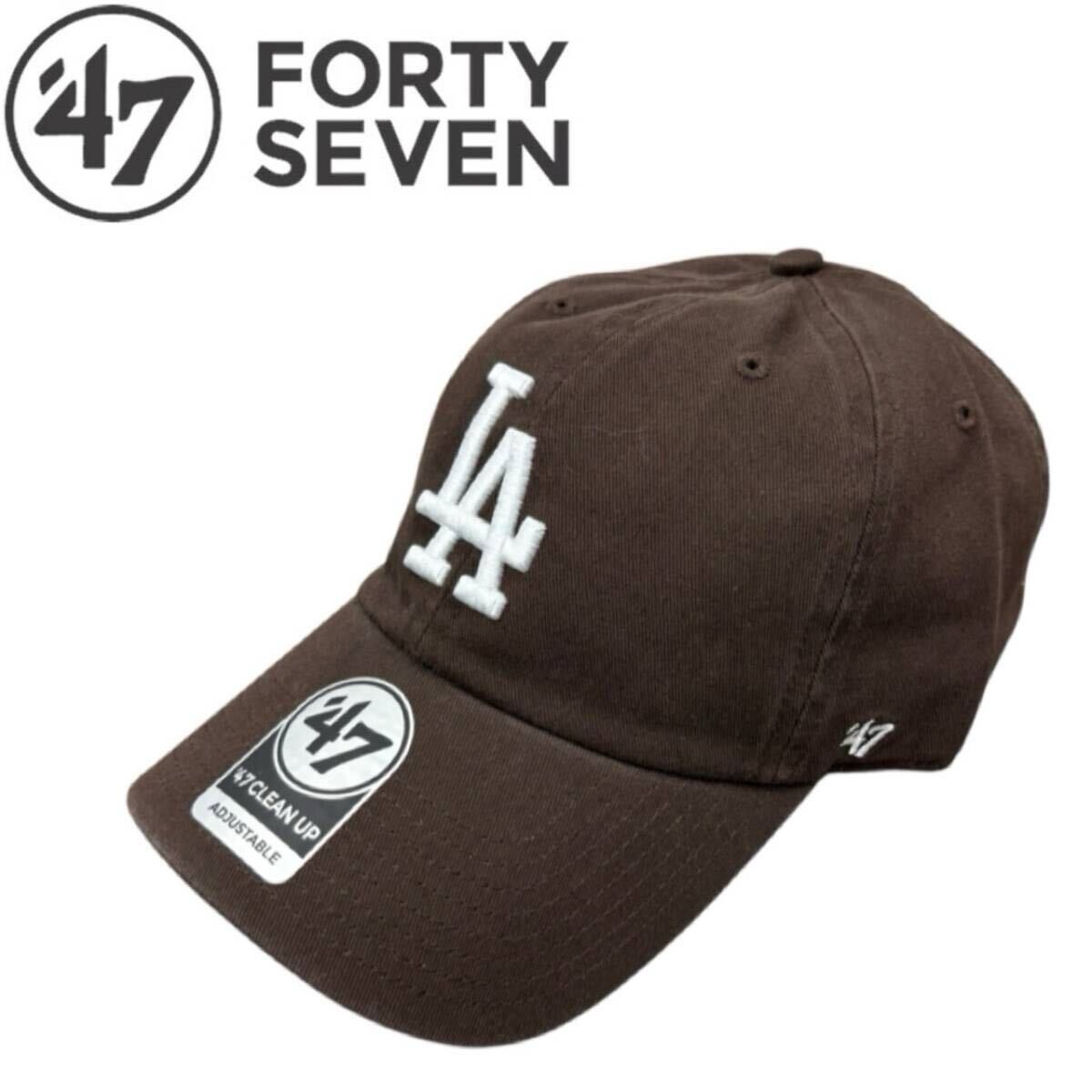 47 フォーティーセブン キャップ 帽子 RGW12GWS LA ドジャース ブラウン クリーンナップ 柔らか コットン 47BRAND DODGERS CLEAN UP 新品拍卖