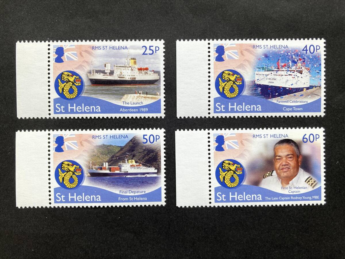 外国切手: (イギリス海外領土)セントヘレナ島切手 「RMS セントヘレナ号最終航海」4種完 未使用拍卖