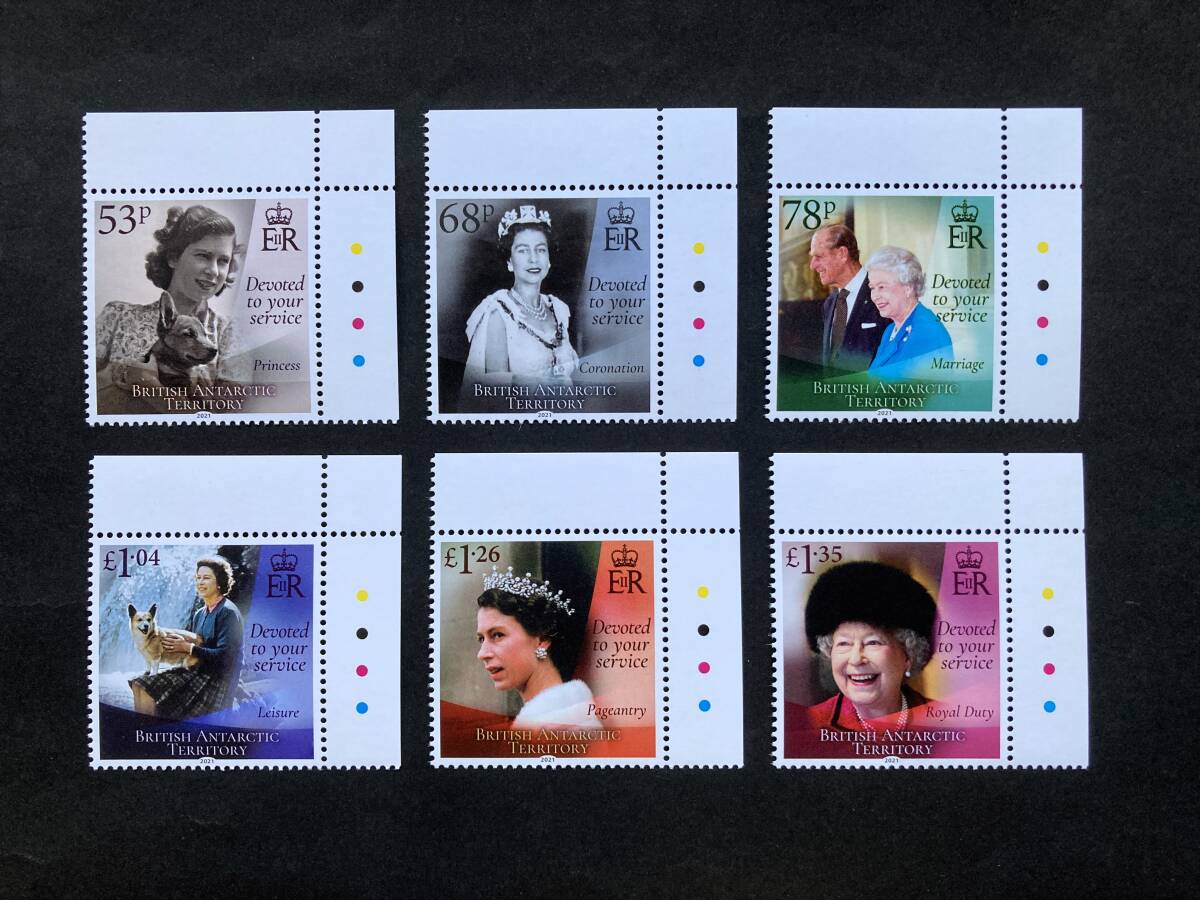 外国切手: イギリス領南極地域切手 「エリザベス2世95歳誕生日」6種完 未使用拍卖