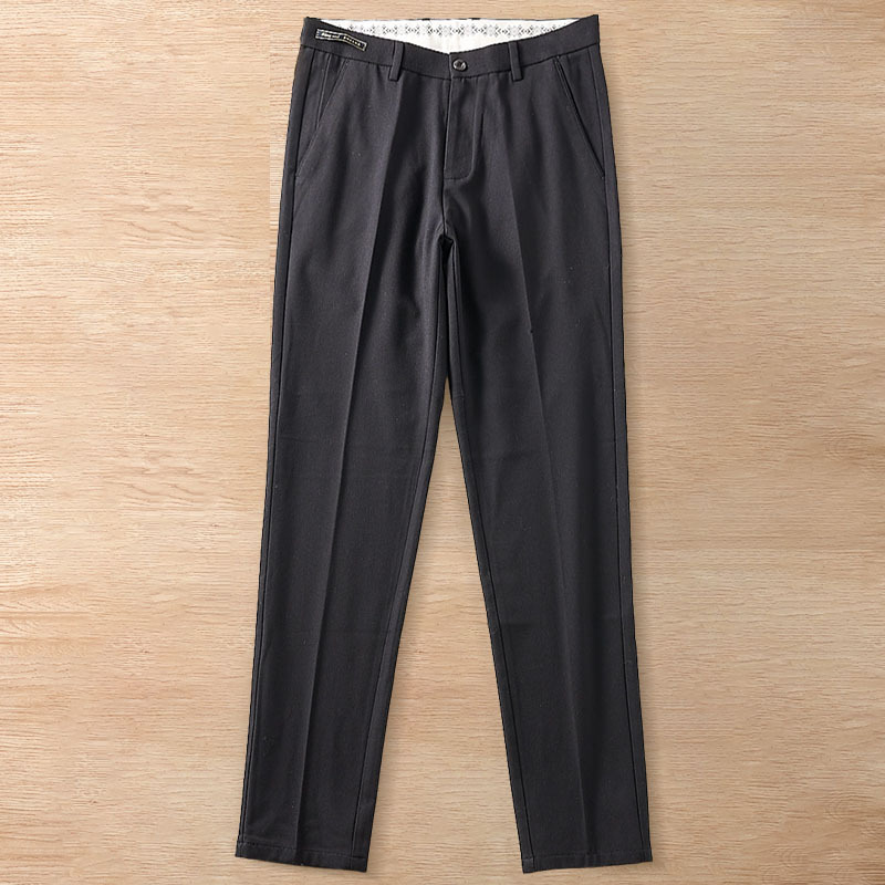 Y6386-2XL ブラック 新品 ウール混 ストレートパンツ 秋冬 防寒 厚手 ノーアイロン テンセル混 ストレッチ メンズ 通勤 ビジネス 高品質拍卖