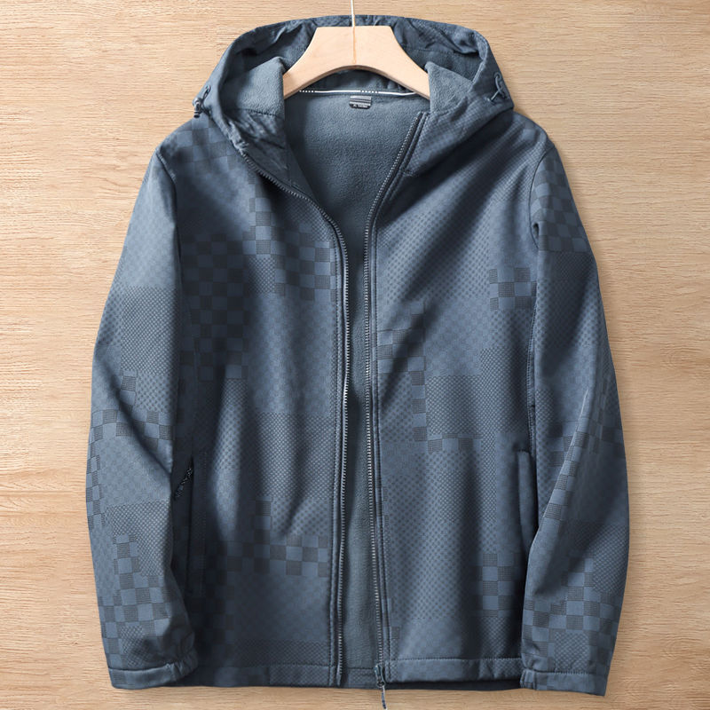 Y6435-2XLダークグレー 新品 フード付きジャケット マウンテンパーカー 裏起毛 防水 防寒 防風 厚手 秋冬 メンズ 高品質 トップス アウター拍卖