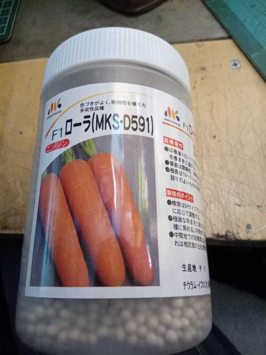 冬春蒔き・夏蒔き人参の種 品種名 ローラ 約150粒位拍卖