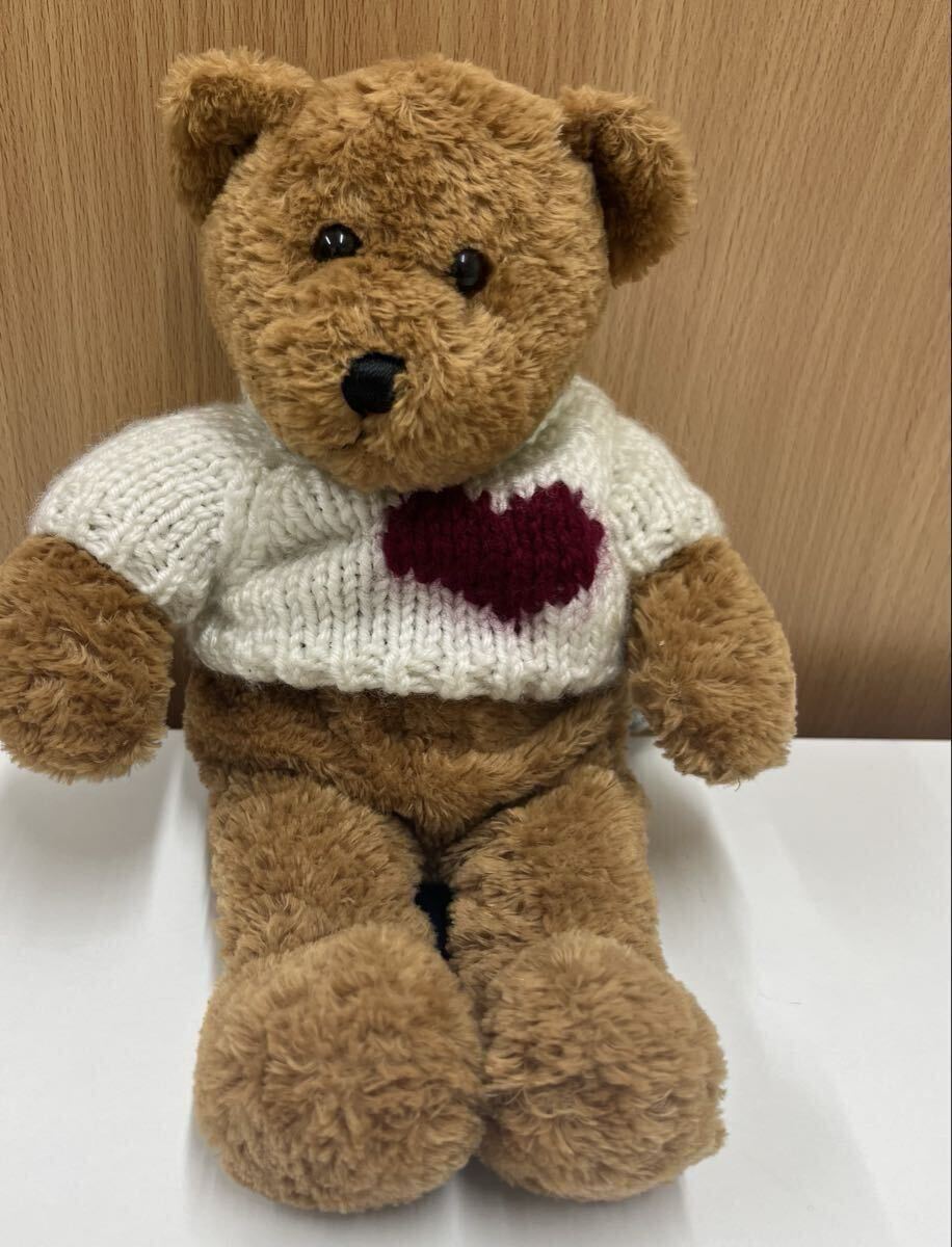 ハートマーク セーター テディベア クマ ぬいぐるみ 中古品拍卖