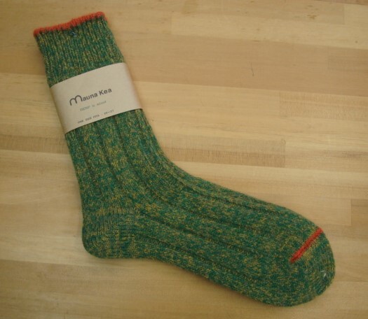 新品Mauna Kea(マウナケア)ソックス ウールトップつま先ライン MENS 11551 Olive拍卖