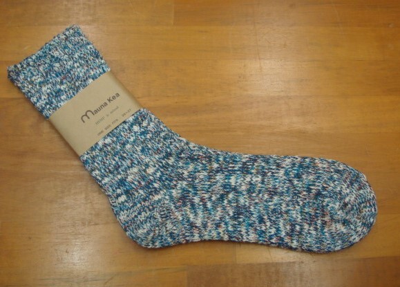 新品Mauna Kea(マウナケア)ソックス スラブネップツイスター杢 MENS 11640 Blue拍卖