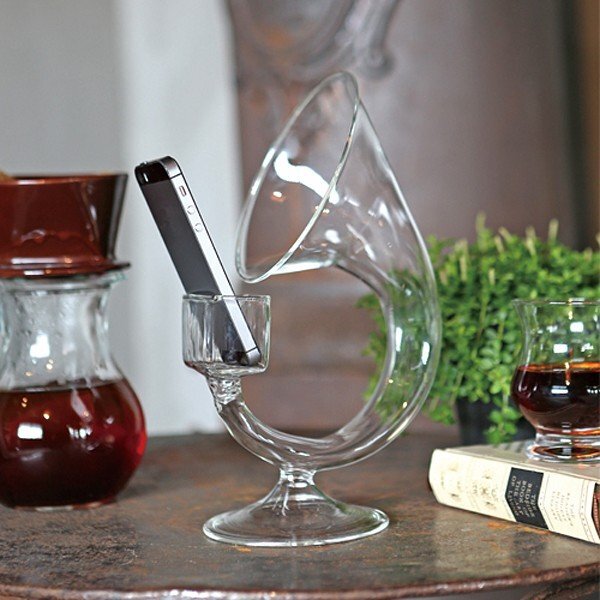 スピーカー iPhone ipod インテリア 蓄音機 デザイン ガラス オブジェ 置き物拍卖