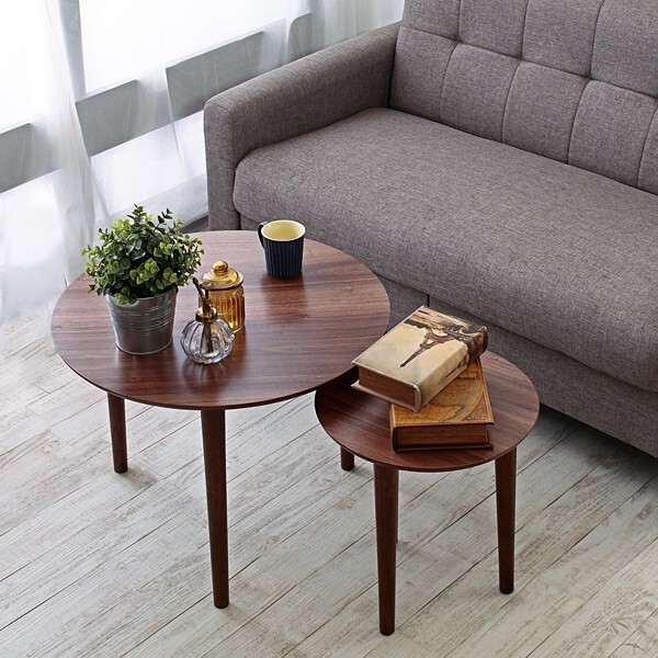 ネストテーブル 木製 丸 おしゃれ カフェテーブル サイドテーブル リビング 寝室拍卖